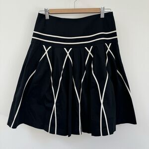 Sitwell Women’s Navy Cotton Skirt with White Stripes Size 4